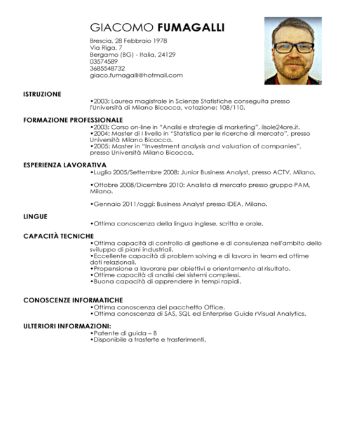 Business Analyst CV full