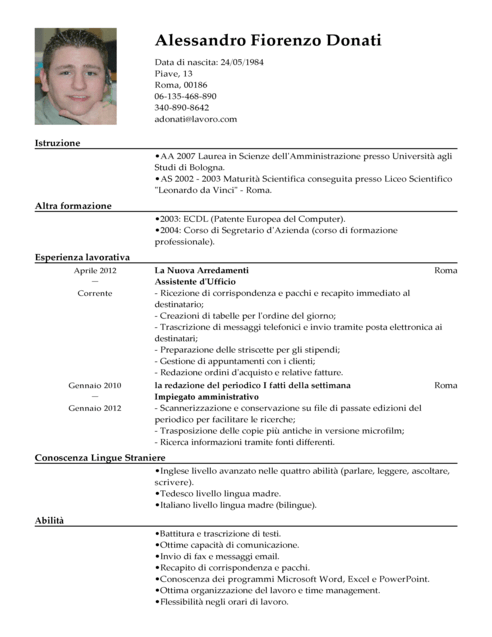 Office Assistant CV full