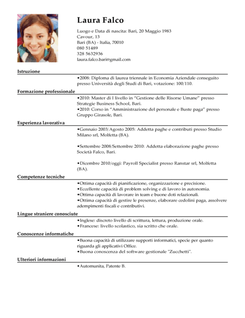 Payroll Specialist CV full